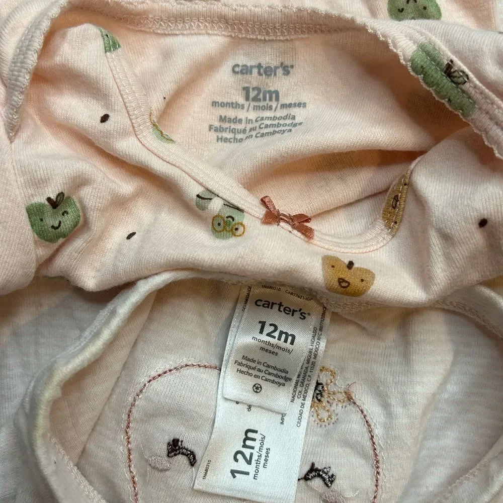 5 for $25🔥12 Months Girls Carter's Apples Matching Set‎